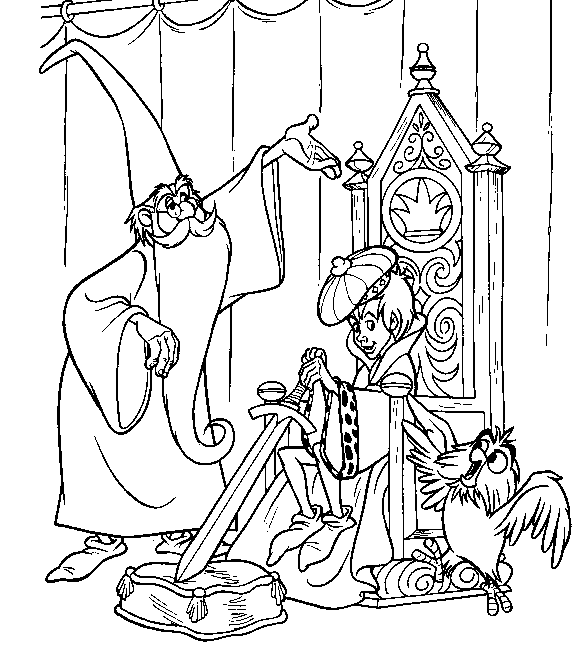 King Arthur Coloring Page