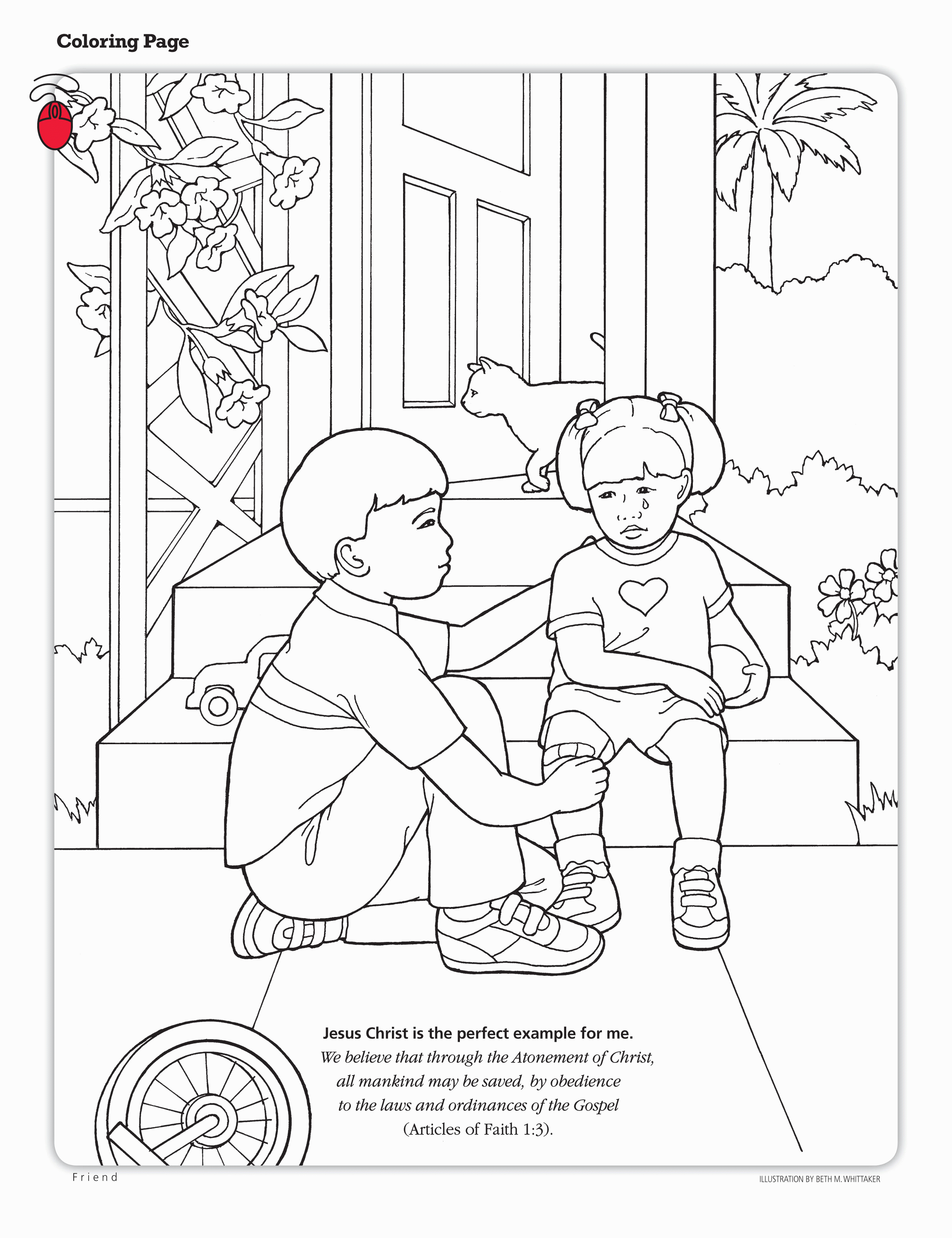 Coloring Picture Of Helping Others