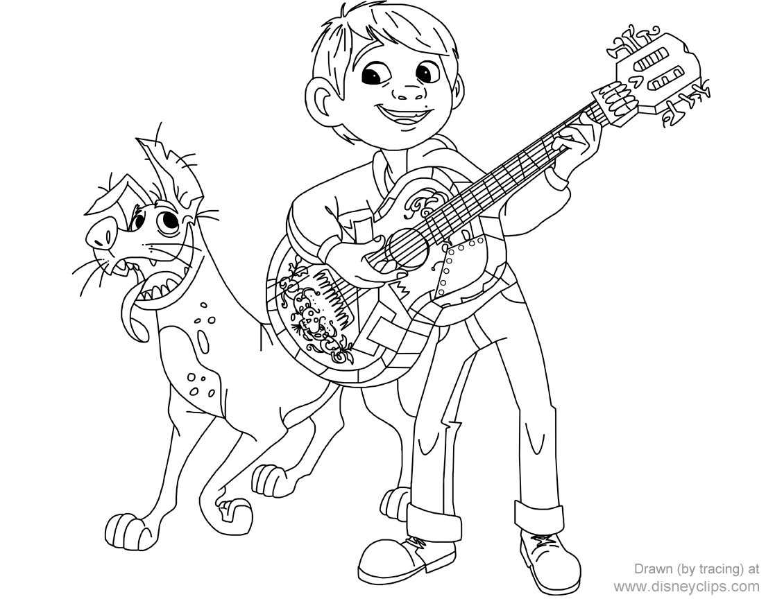 Disney Pixar's Coco Coloring Pages | Disneyclips.com