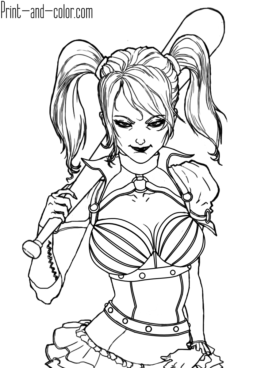 Coloring Pages : Joker And Harley Quinn Coloring Pages ...