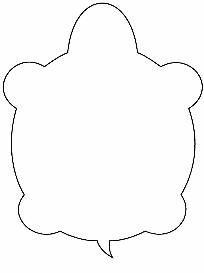 Printable Turtle Simple-shapes Coloring Pages