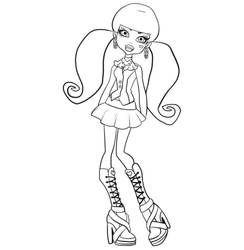 Monster High Printable Coloring Pages Abbey | Free coloring pages 
