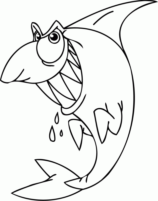 Online Fish Coloring Of Shark With Its Mouth Watering | Laptopezine.