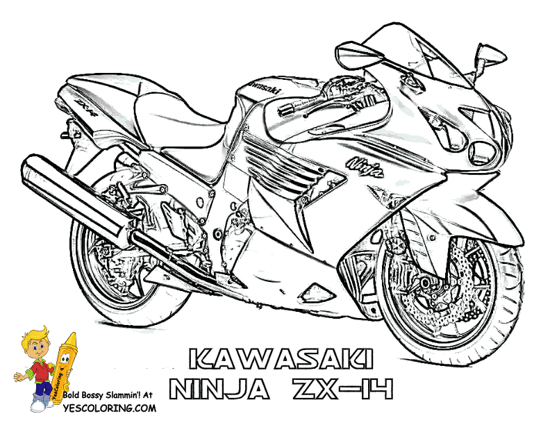 Motorcycle Coloring Book Pages | Street Bikes | Free Coloring 