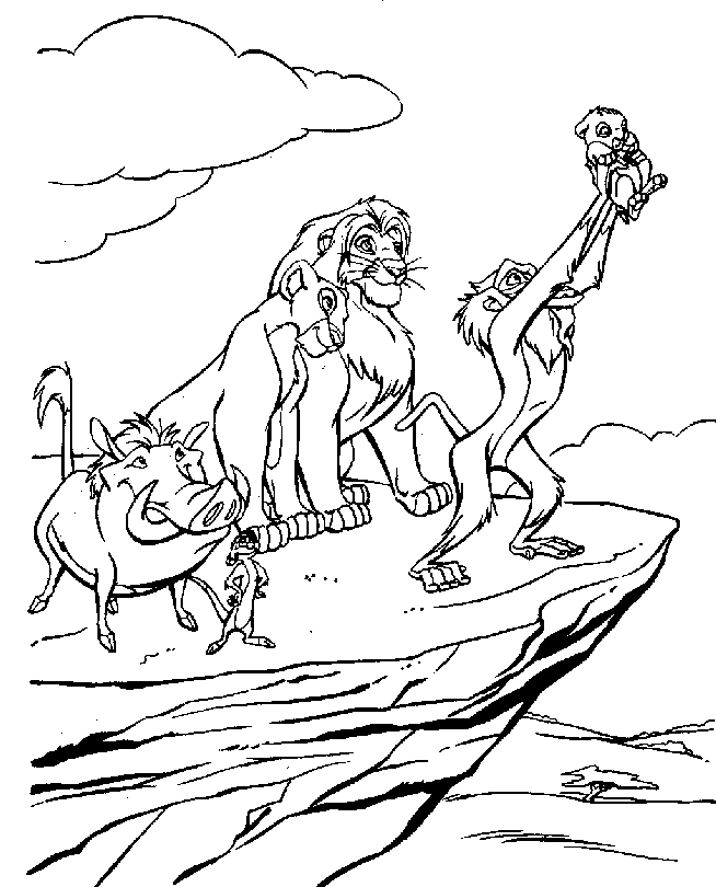 Lion Kids Coloring Pages Printable Pictures