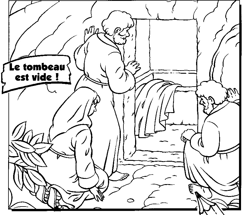 Easter Day Empty Tomb Jesus Resurrection Pictures Coloring Pages 