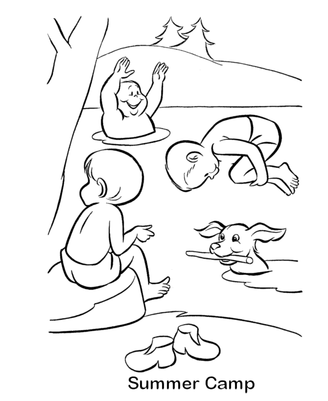 Summer Camp Coloring Pages 279 | Free Printable Coloring Pages