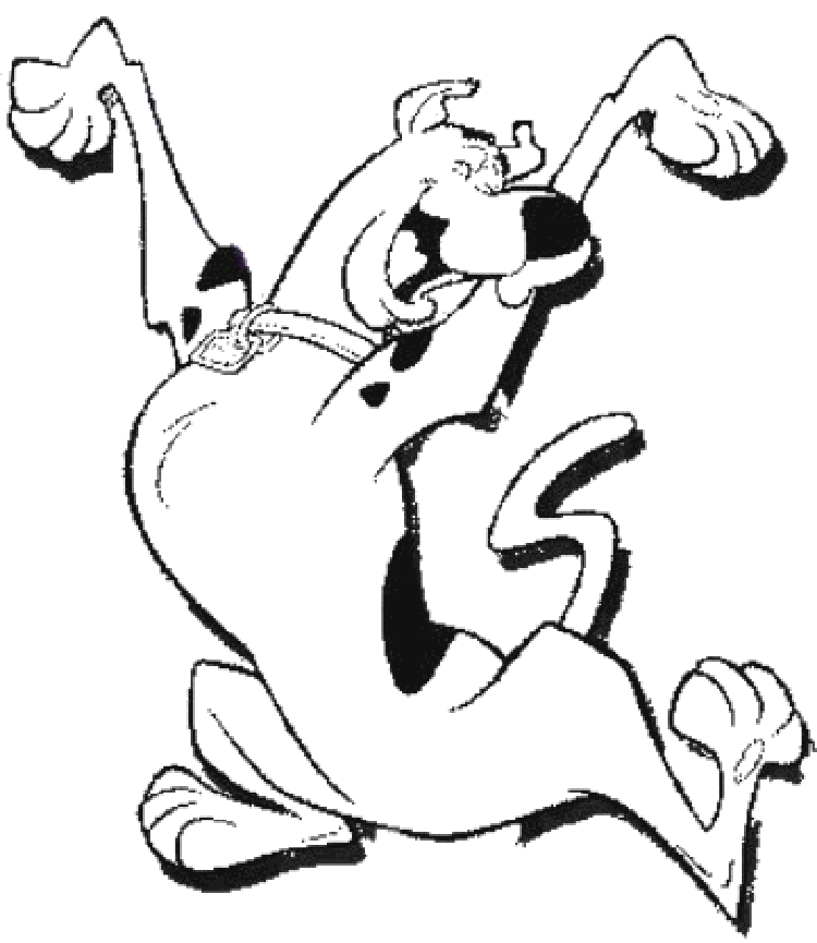 happy scooby doo coloring pages