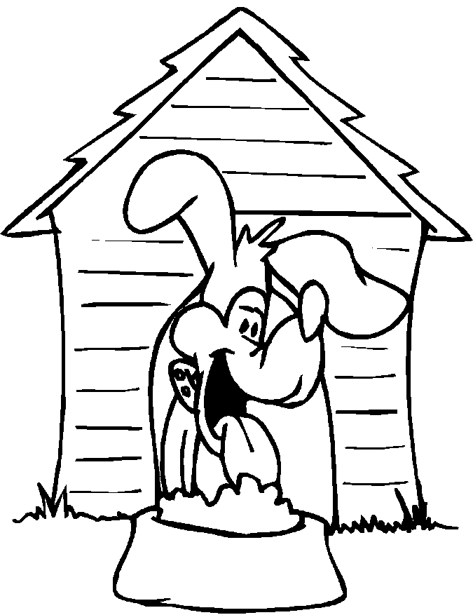 Dog House Coloring Page Images & Pictures - Becuo