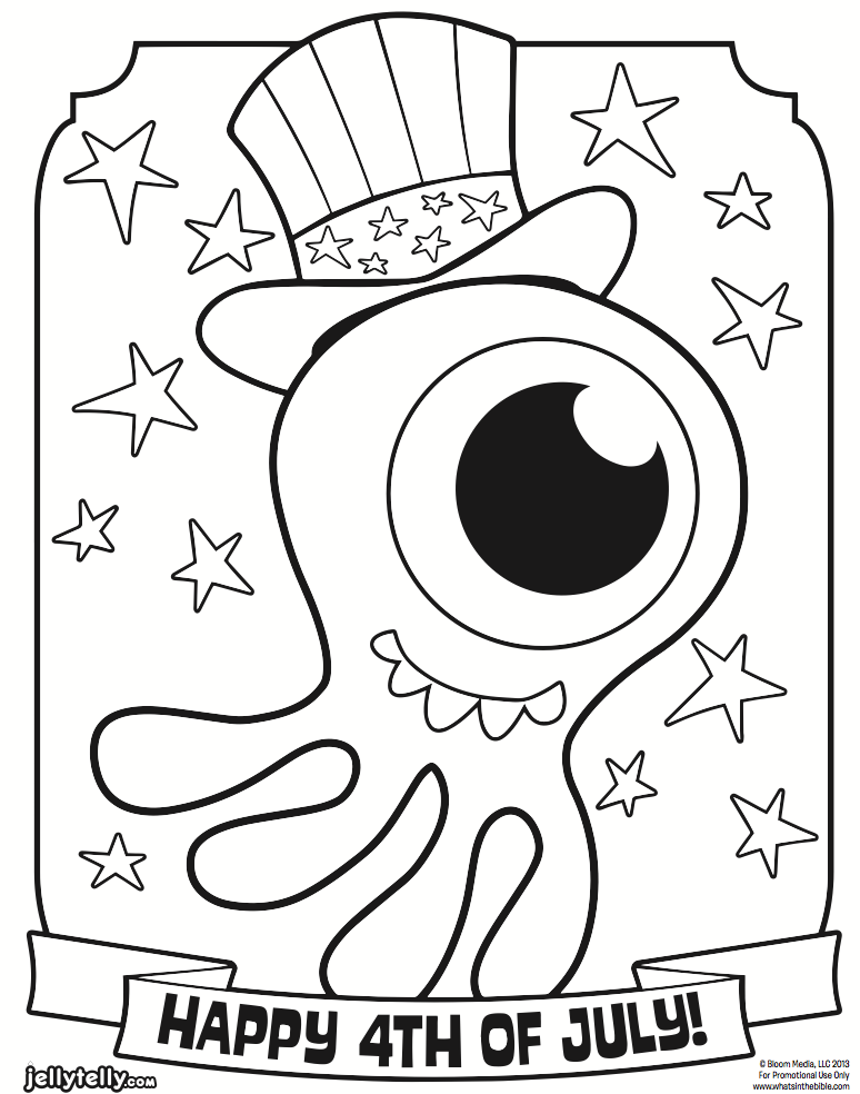 Fourth of July Coloring Page - Blog | JellyTelly