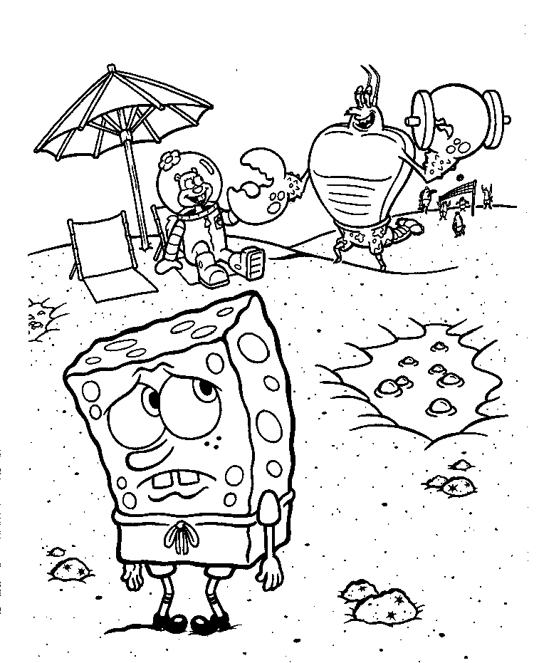 Spongebob Squarepants Colouring Pages To Print | Alfa Coloring 