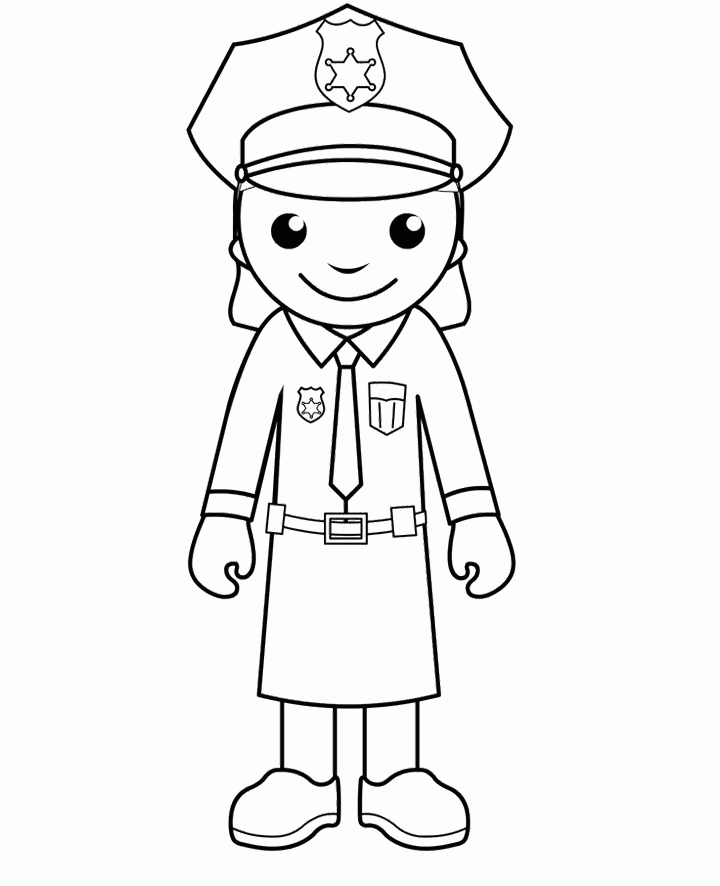 Printable Police Woman Coloring Pages - Police Coloring Pages 
