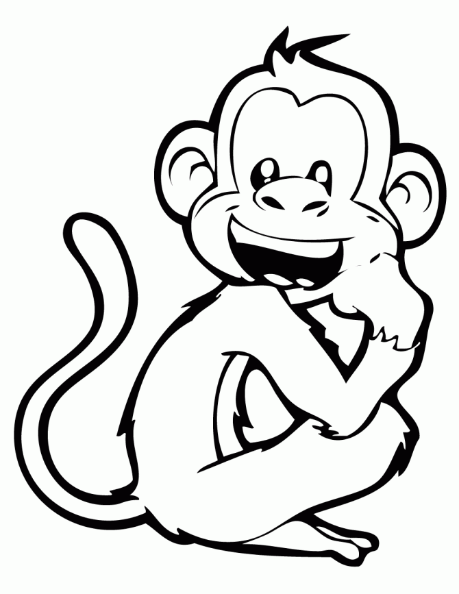 Free Monkey Coloring Pages 148 | Free Printable Coloring Pages
