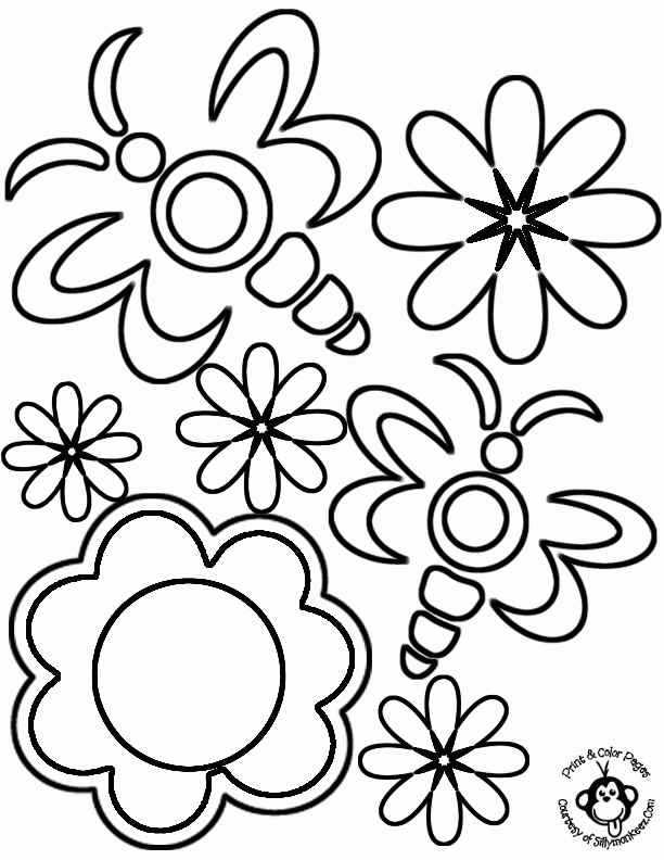 Flowers Pictures To Color For Kids Background 1 HD Wallpapers 