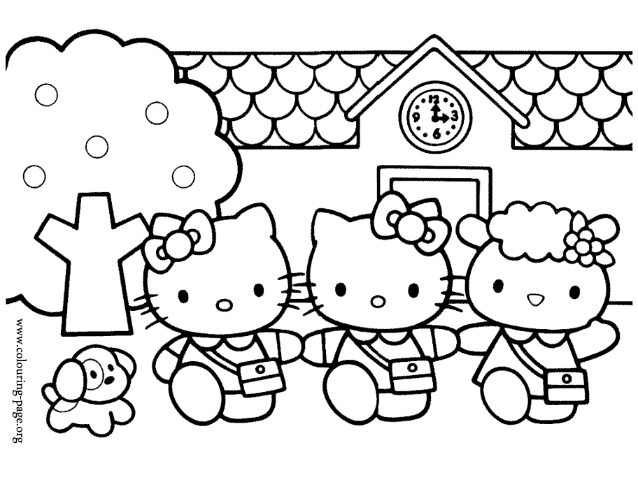 Coloring pictures of hello kitty to print