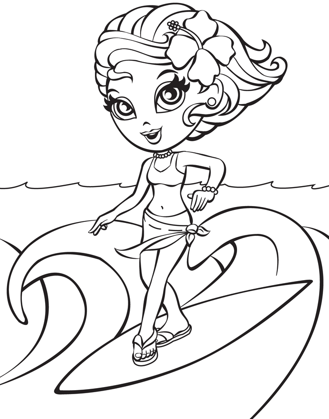 Girls caricatures Colouring Pages (page 2)