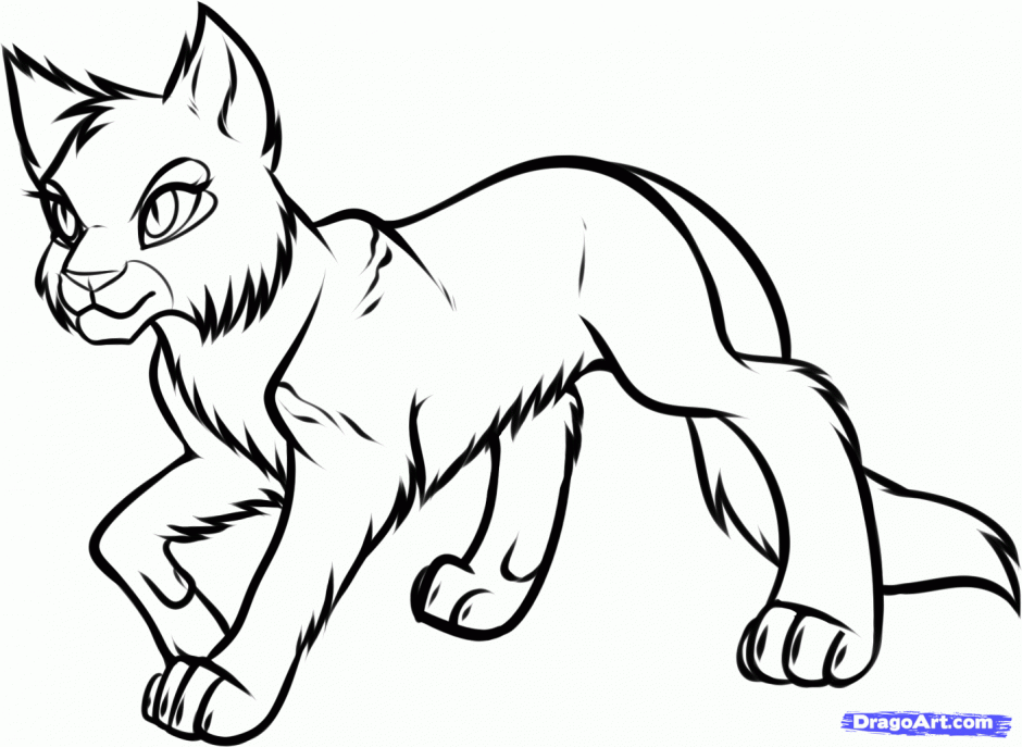 Homepage Animal Printable Cat Coloring Pages For Kids Drawing 