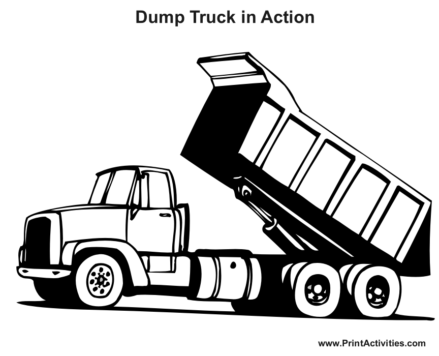 Dump Truck Coloring Pages 5 | Free Printable Coloring Pages
