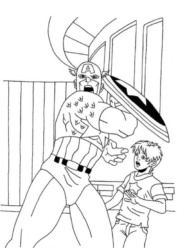 Captain America Coloring Book | My image Sense