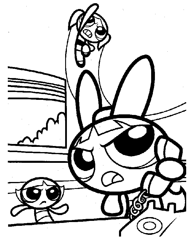 Powerpuff Girls Coloring Book Pages