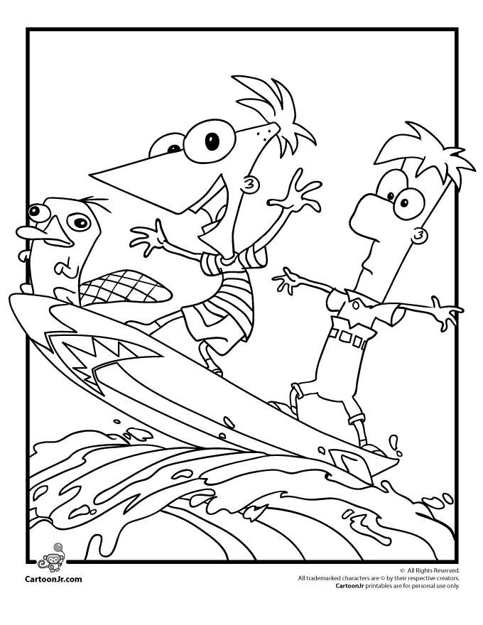 phineas e phineas e ferb Colouring Pages