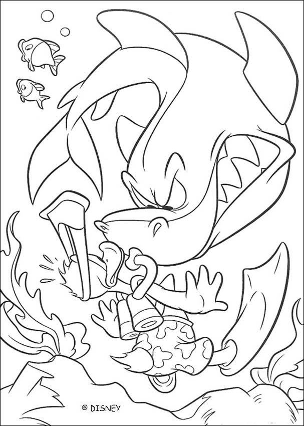 Donald Duck coloring pages - Donald Duck is playing guitar