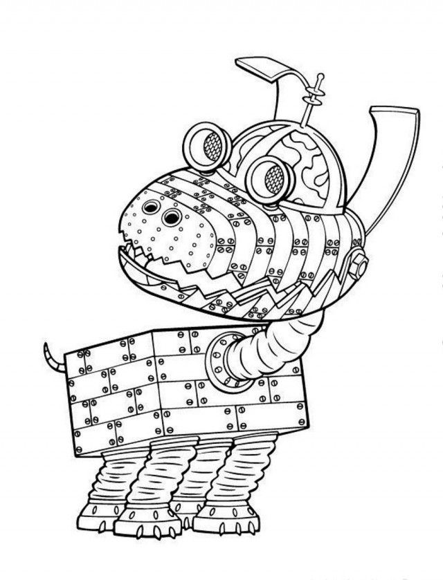Jimmy Neutron Dog Robot Coloring Page Coloringplus 195547 Robot 