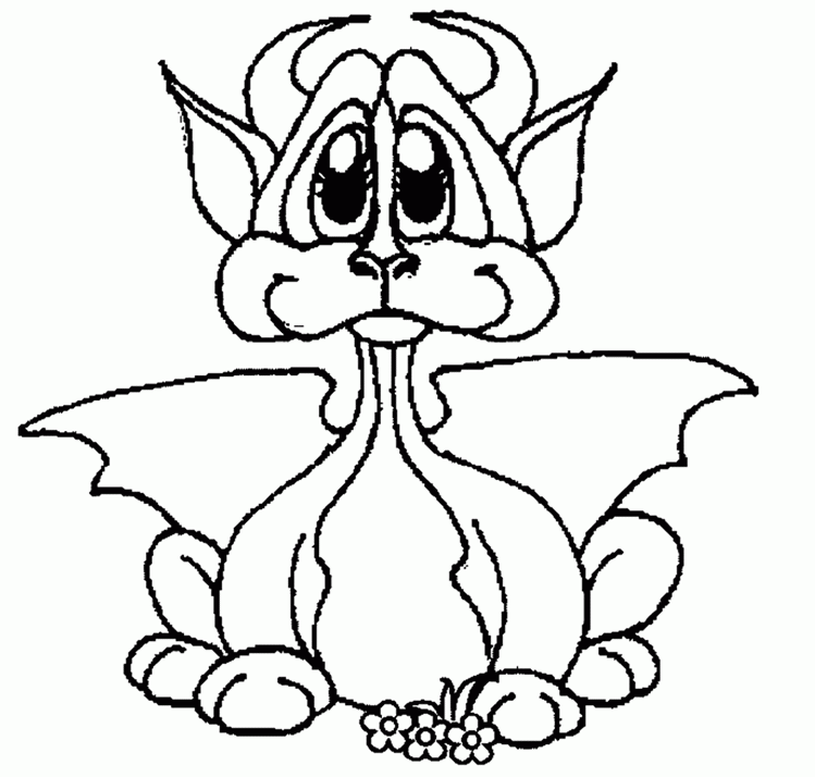 Cute Baby Dragon Coloring Pages Top Resolutions | ViolasGallery.com