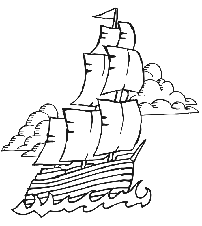 Search Results » Pirate Ship Colouring Page
