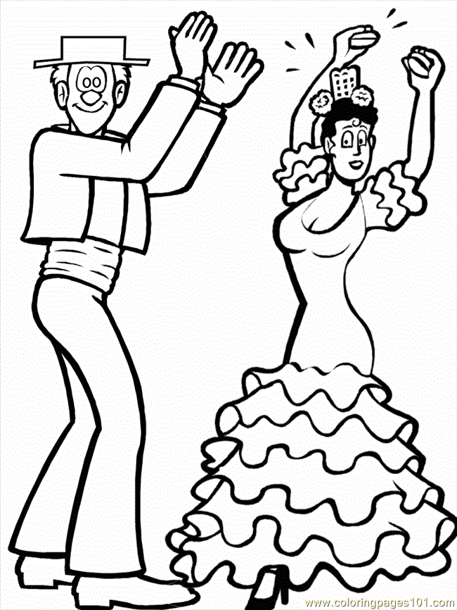Coloring Pages Ballet and Dancing. (Peoples > Ballet and Dancing 