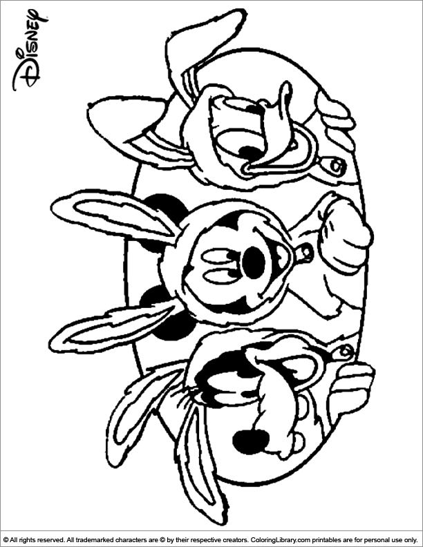 Easter Disney coloring picture
