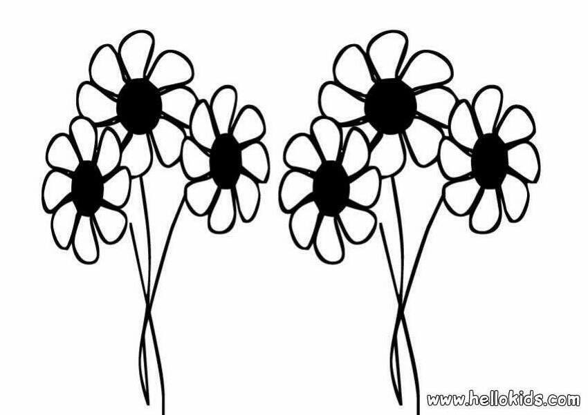 Large Flower Template Printable - Coloring Nation