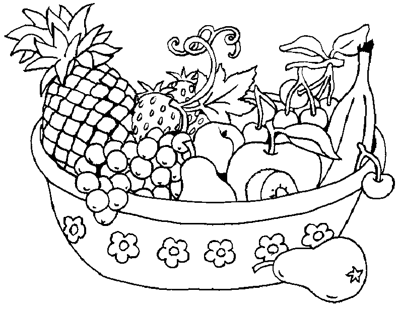 Fruit Basket Coloring Pages - Free Printable Coloring Pages | Free 