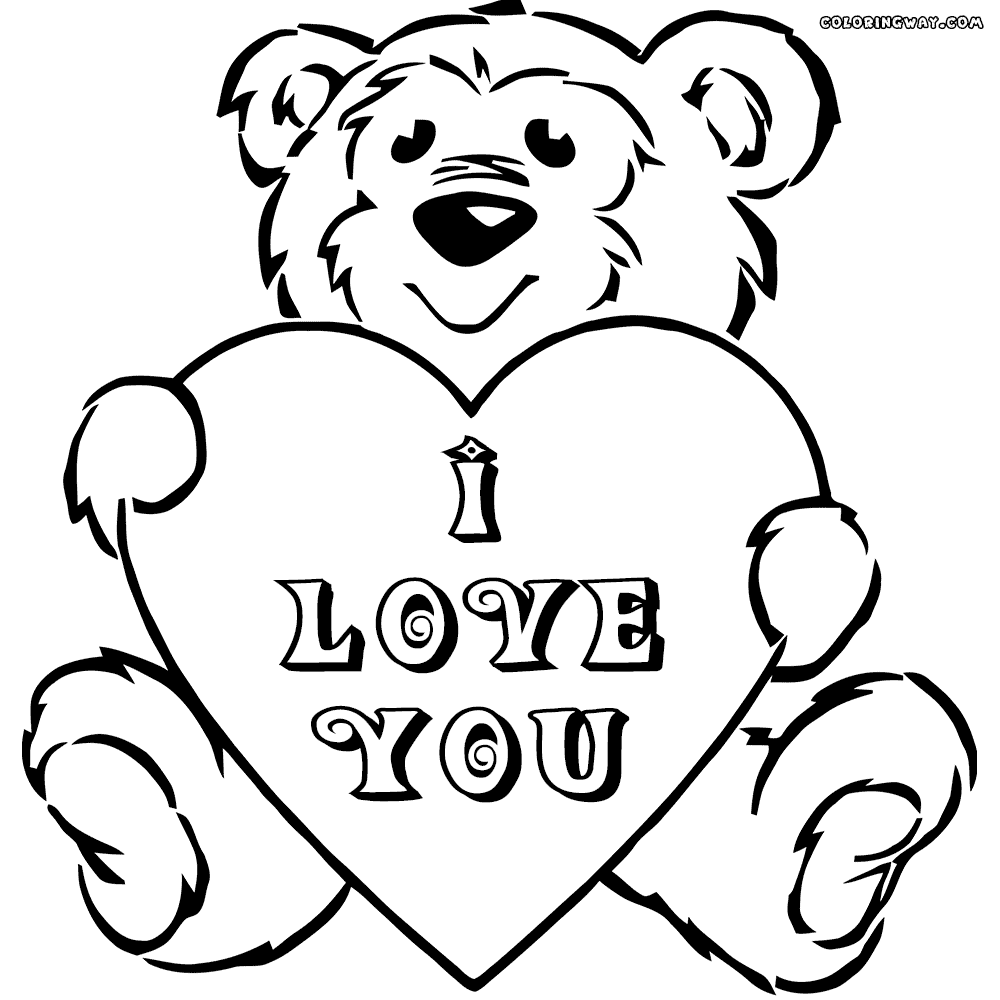 Free Teddy Bear And Heart Coloring Pages, Download Free Teddy Bear And  Heart Coloring Pages png images, Free ClipArts on Clipart Library