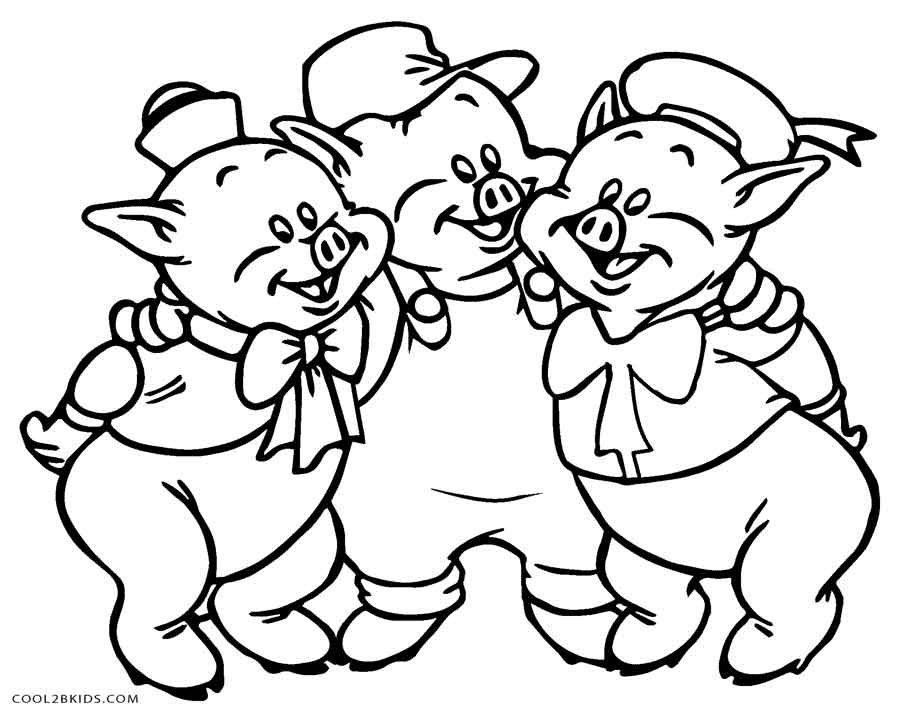 Three Little Pigs Coloring Pages - Pig Coloring Pages - Coloring Pages For  Kids And Adults