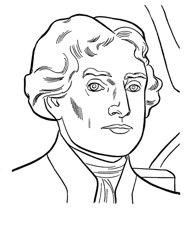 Thomas Jefferson 3rd President Coloring Pages - President Day ...