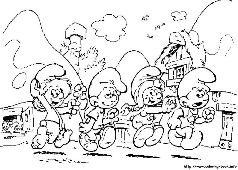 The Smurfs coloring picture