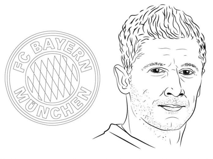 Robert at Bayern Munich coloring book to print and online