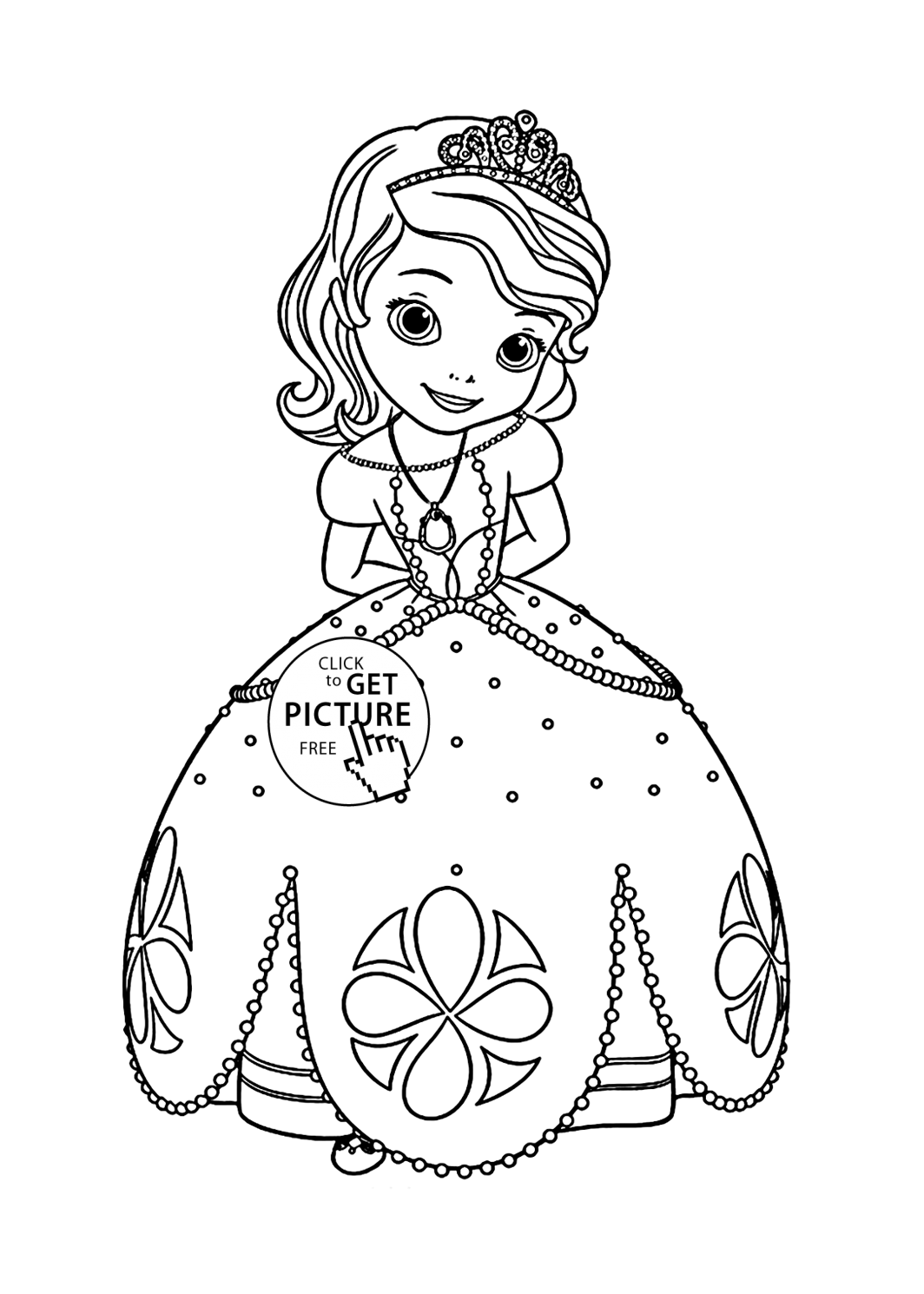 Princess Sofia coloring page for kids, disney for girls coloring ...