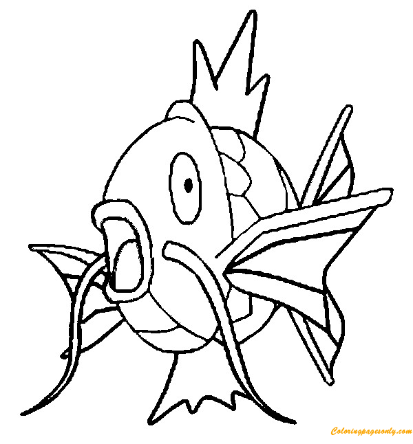 Magikarp Pokemon Coloring Pages - Cartoons Coloring Pages - Coloring Pages  For Kids And Adults