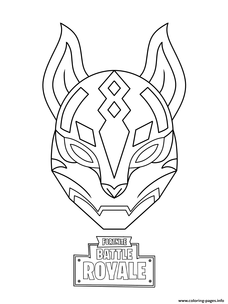 Drift Ultimate Mask Fortnite Coloring Pages Printable