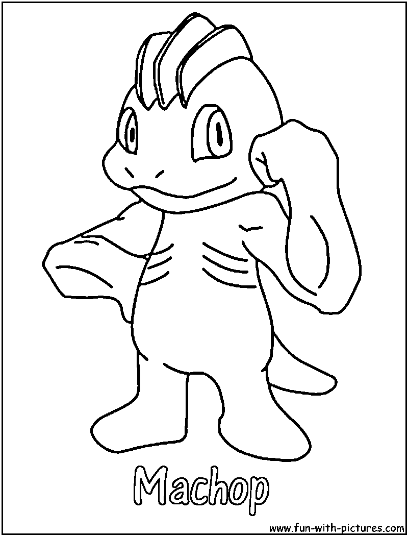 Machop Coloring Page