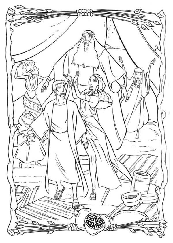 Tzipporah Applauded The Prince of Egypt Coloring Pages | Coloring Sun