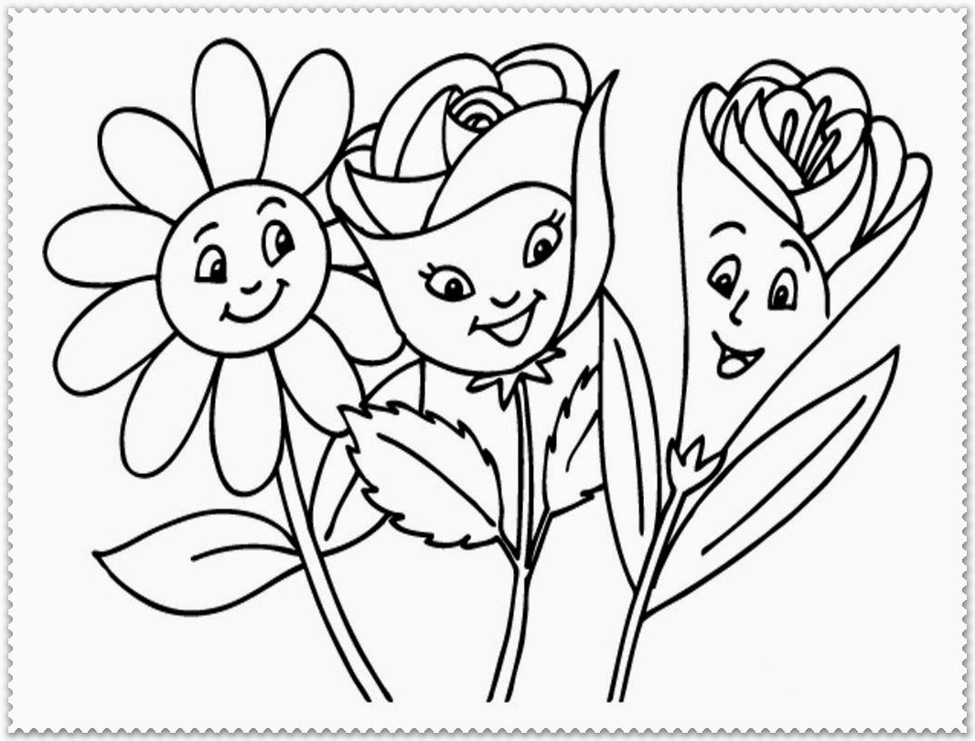 Spring Flower Coloring Page | Realistic Coloring Pages