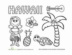 Hawaiian Luau - Coloring Pages for Kids and for Adults
