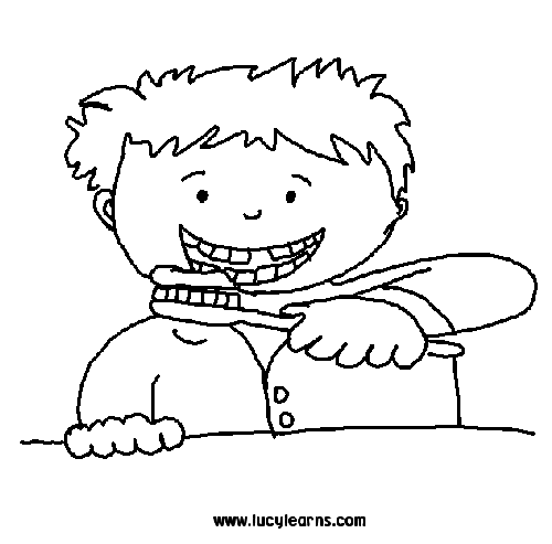 brush my teeth coloring pages - Clip Art Library