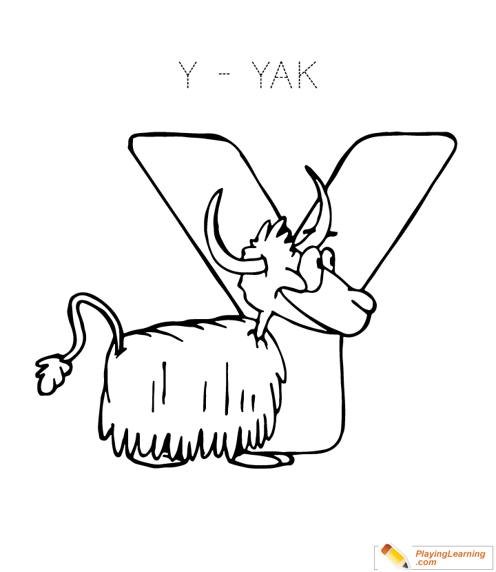 Letter Y Coloring Page | Free Letter Y Coloring Page