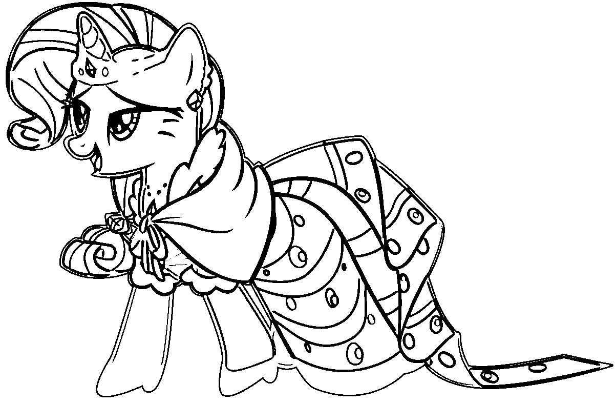 Rarity_in_gala_dress_nightmare_moons_coloring_page | Wecoloringpage