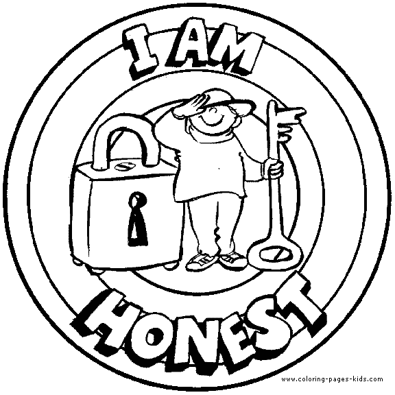 I am honest coloring page