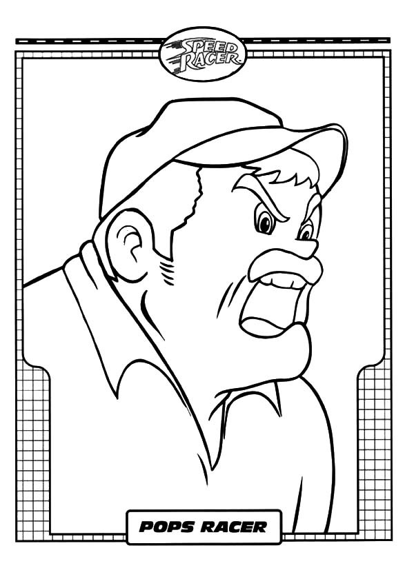 Speed Racer Coloring Page